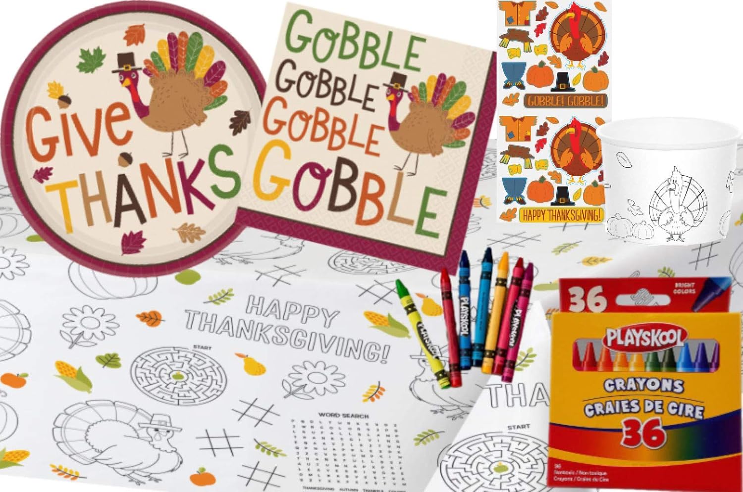 Best coloring thanksgiving table cloth