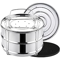 Aozita Stackable Steamer Insert Pans with Sling for Instant Pot Accessories 6/8 qt - Pot in Pot, Baking, Casseroles…