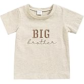 TITKKOP Baby Boy Clothes Big Brother T Shirt Toddler Boy Summer Cotton Short Sleeve Tops for 1-5T Baby Boy Outfits