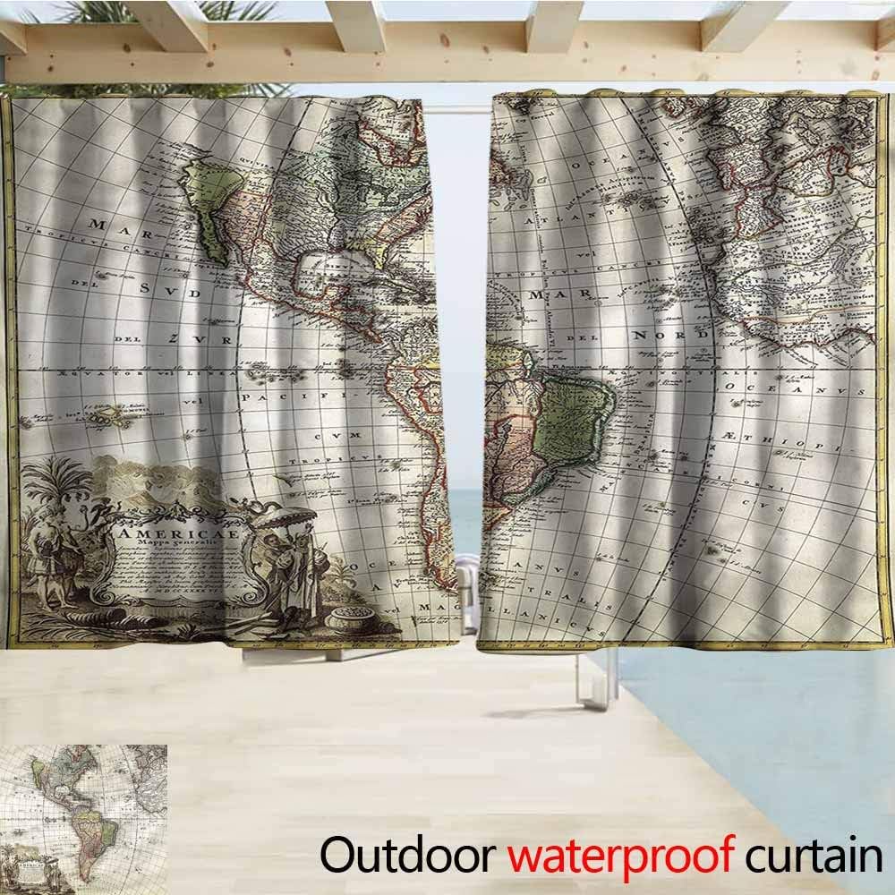 MaryMunger Doorway Curtain Wanderlust Mosaics Tiles Global Simple Stylish Waterproof W55x39L Inches
