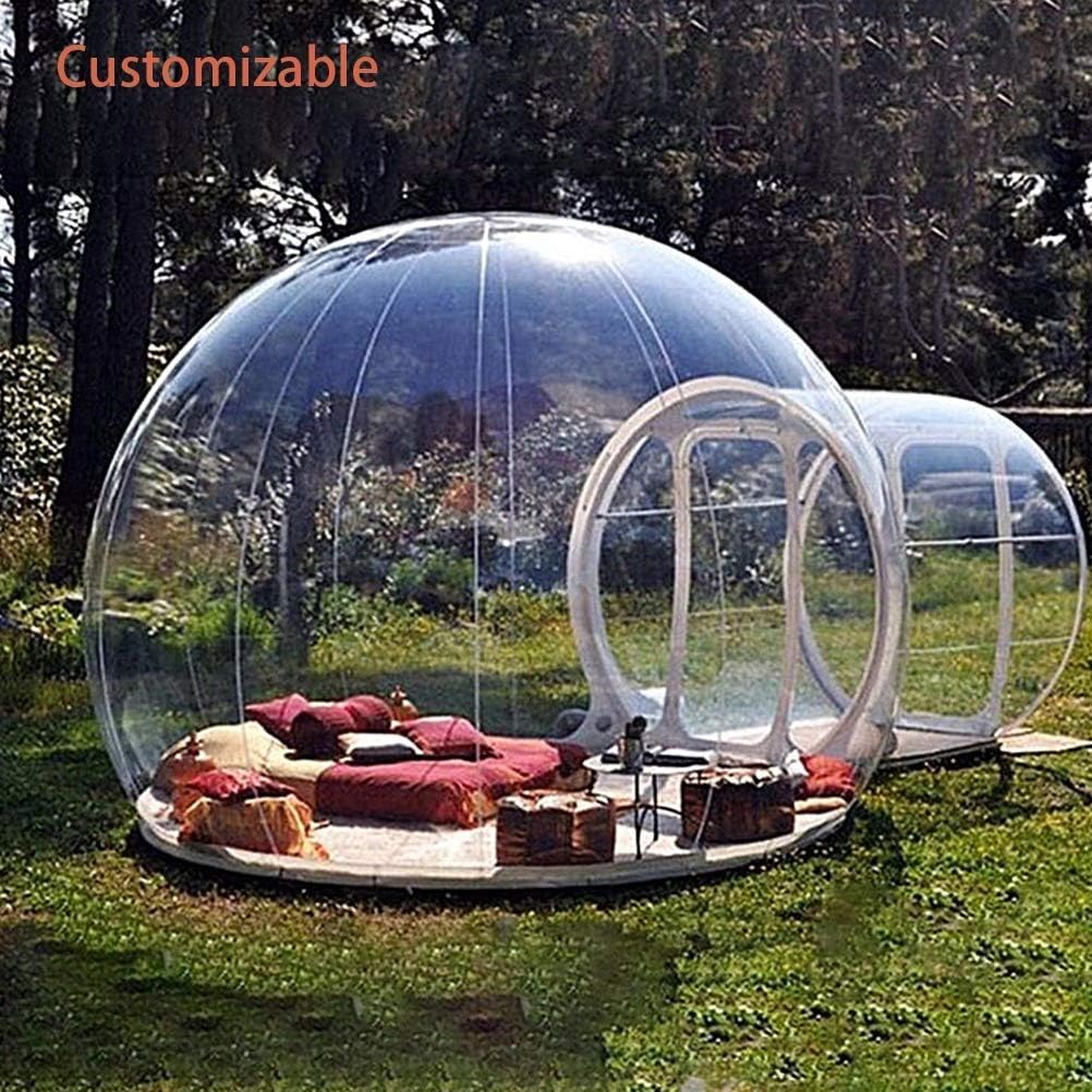 LFDHSF Outdoor Single Tunnel Luxurious Family Camping Backyard Transparent Inflatable Bubble Tent