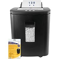 120 Sheet Auto Feed Shredder: Heavy Duty Operation, High P-4 Security, Long 60 Minute Duration - Includes 10 Pack Shredder Lu