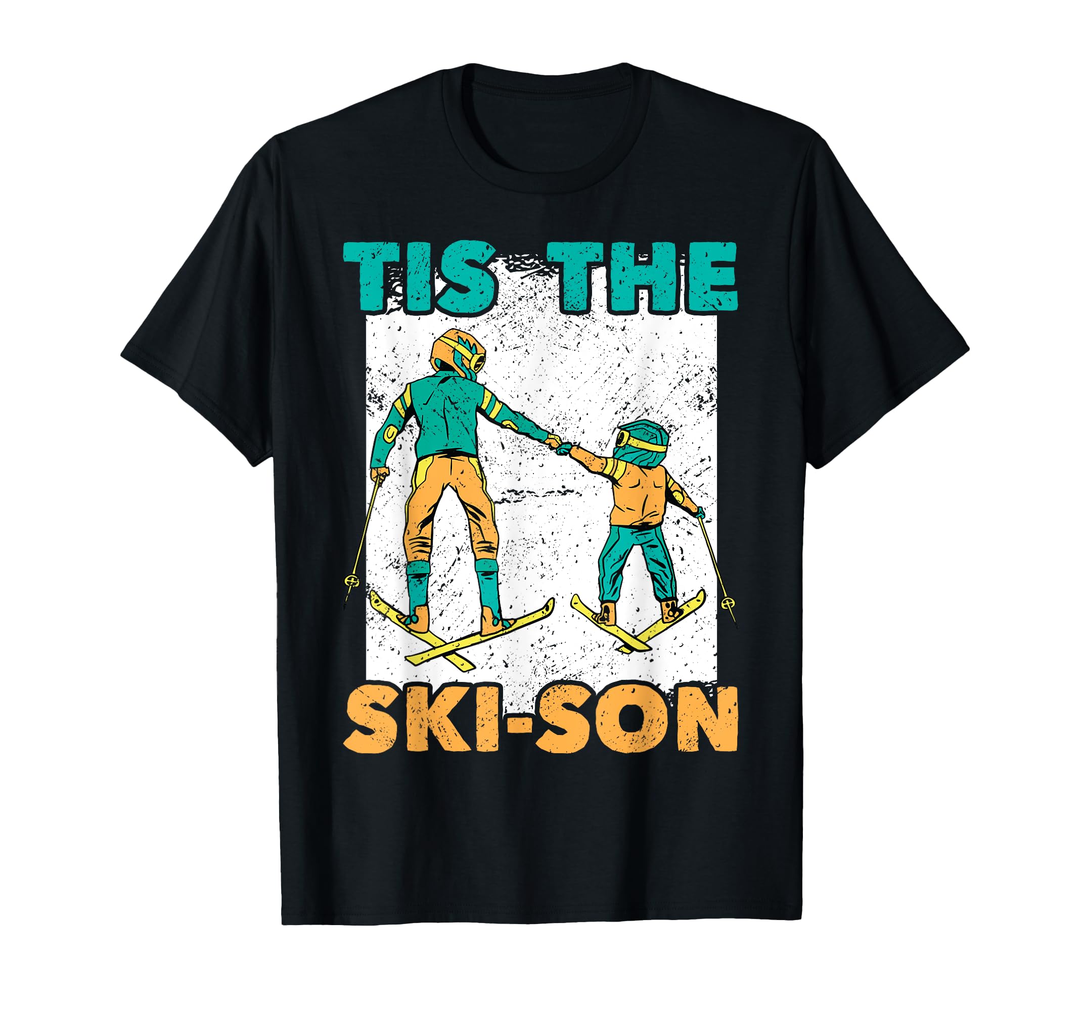 Ski - Tis The Ski-son - Skis - Snowboard - Snow Mountain T-Shirt