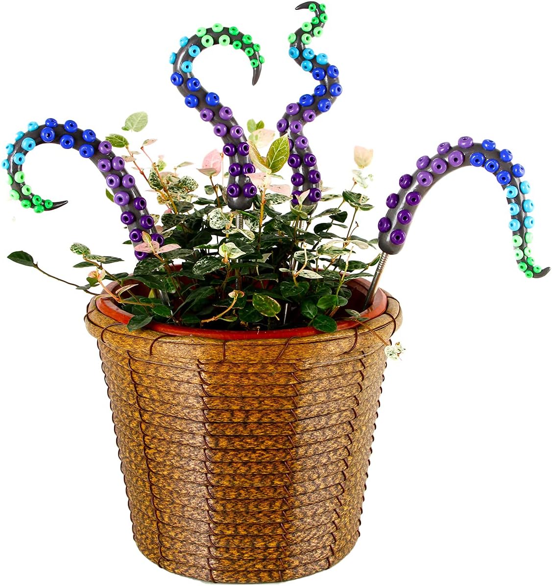 Decorative Garden Stakes - HoroM Octopus Tentacle Stakes, Plant Stakes, Decorative Garden Stakes for Plant Decor, Plant Decorations, Plant Ornaments