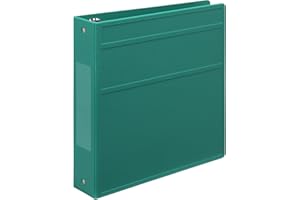 Carstens 2-Inch Heavy Duty 3-Ring Binder - Side Opening, Teal, Durable Plastic, Precision No-Gap Rings, Waterproof Covers, No Pockets, Holds 300 Letter-Sized Sheets, BPA-Free, Made in USA (5822-3R)