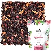 Tealyra | Grandma's Garden Loose Leaf Herbal Fruit Tea, 110g (4 oz) | Delicious hot or iced, Caffeine-free, hibiscus and mixed berries, bold sweet-tart flavor, fruity aroma