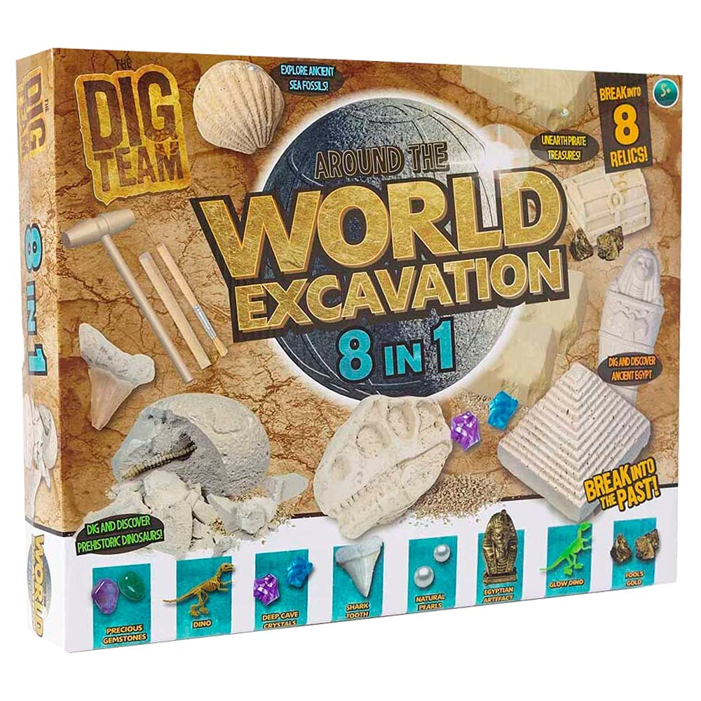 CoComelon 8 In 1 World Excavation Dig Kit - Educational Kit for Kids, Unisex, Age 3+