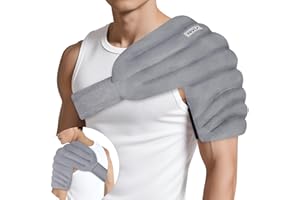 REVIX Shoulder Heating Pad Microwavable for Rotator Cuff Discomfort Relief, Moist Heating Pads Microwavable with Adjustable S