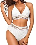 Women High Waisted Bikini Set - Push Up Two Piece