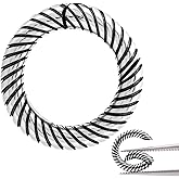 Pndeyo 925 Sterling Silver Round Jewelry Clasp, Hypoallergenic Necklace Enhancer Shortener, 0.47in Spring Rings Clasp Connector Clips for Bracelets Anklet Jewelry Making- Black