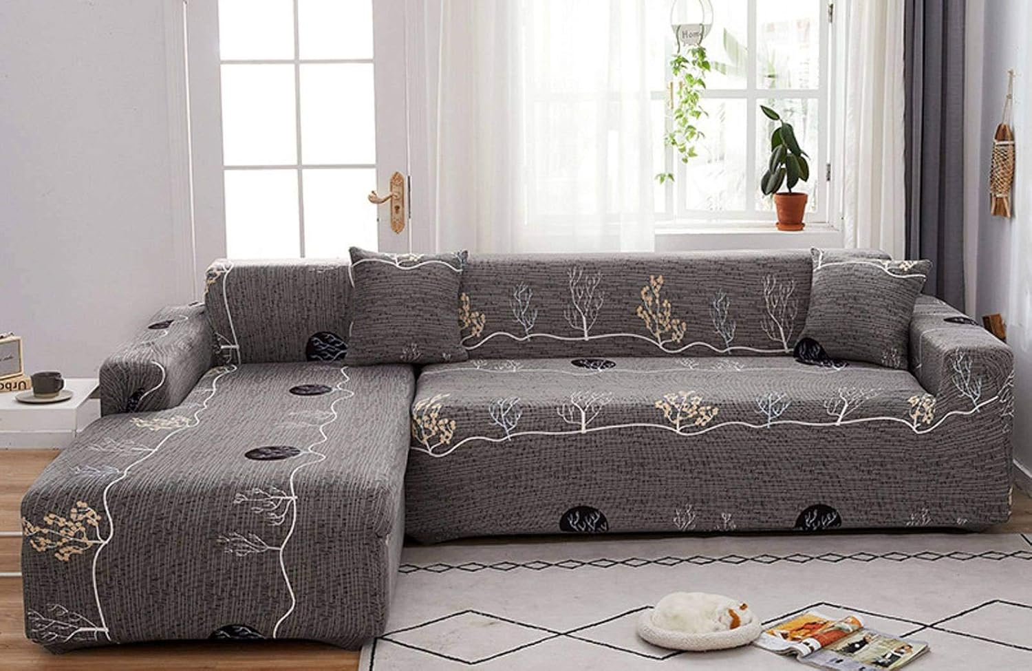 SLOUD Copridivano Componibili Elasticizzati, Copridivano A Forma di L