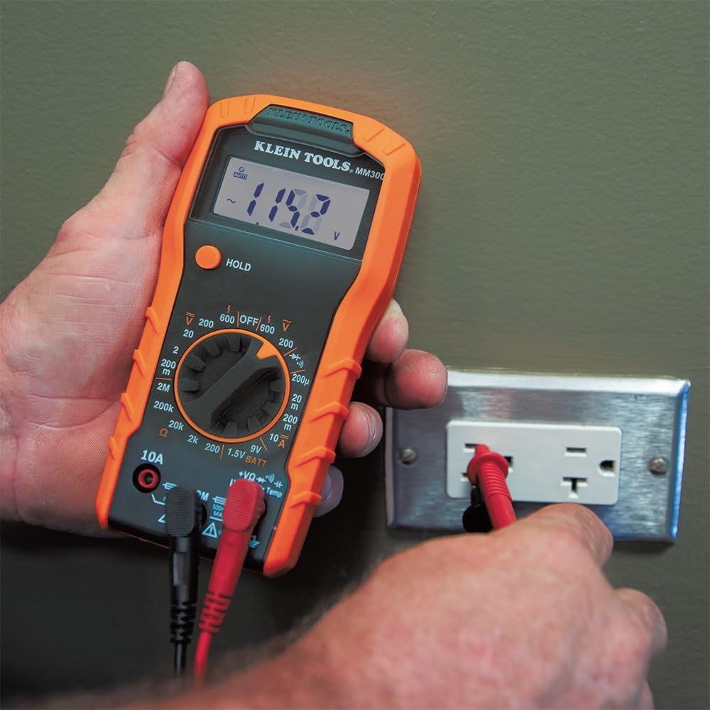 Klein Tools 69149 Multimeter Test Kit, Klein Multimeter, Noncontact Voltage Tester and Outlet Tester, Leads and Batteries Included - - 