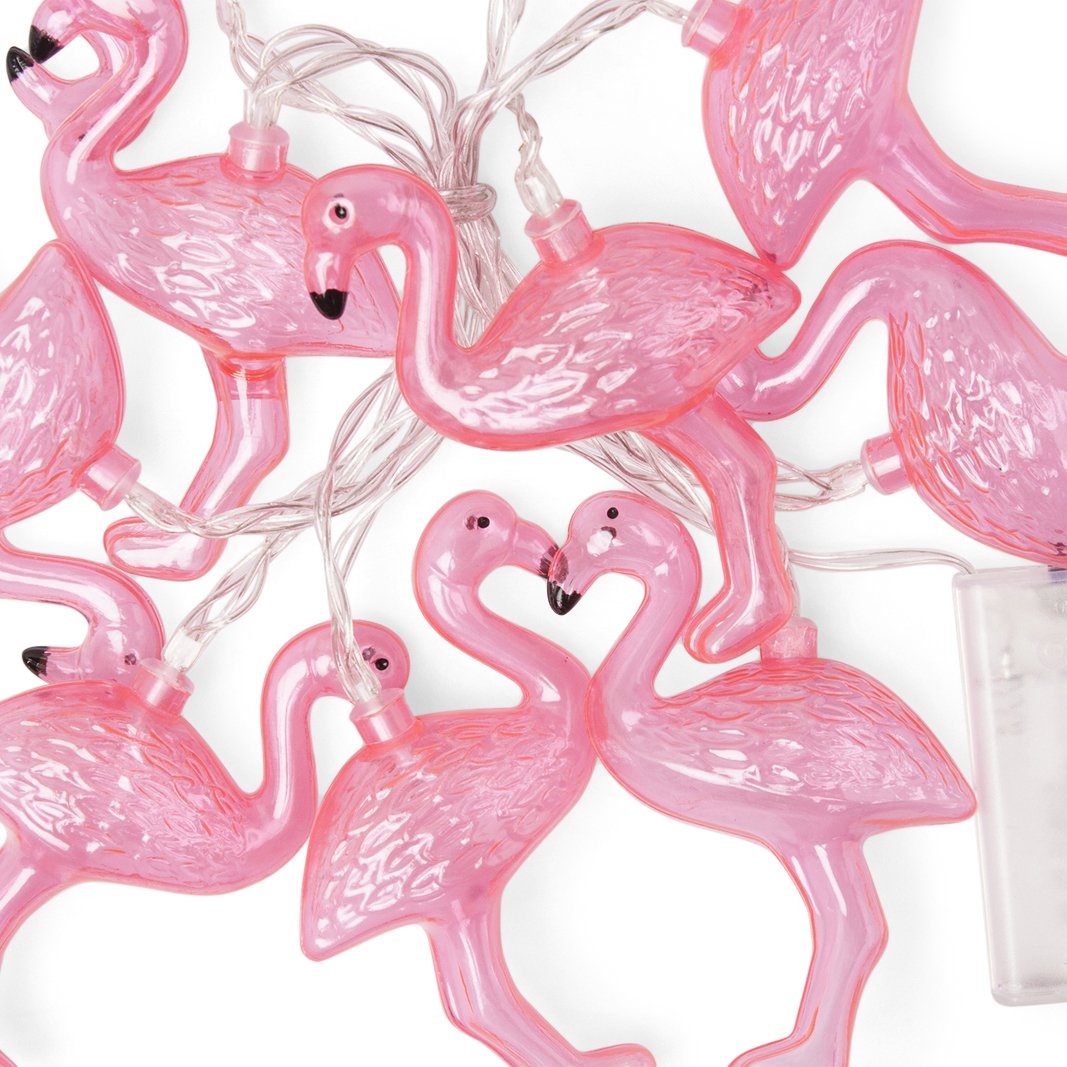 Out of The Blue 57/8018, Plastic, Pink, 13 x 12 x 13 cm Flamingo Party String Lights