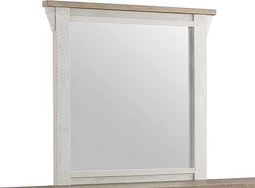 Amazon Com Lane Home Furnishings Dresser Mirror Distressed White With Light Brown Top Furniture Decor