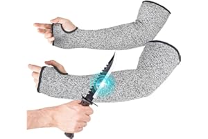 IMENORY Cut Resistant Arm Protector Gardening Sleeves for Men Women - Lightweight & Breathable Farmers Sleeves with Thumb Hole - Arm Sleeves for Garden, Welding, Biting, Pet Grooming