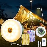 Solar Camping String Lights, 4 in 1 Quick Storage
