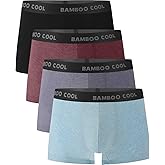 BAMBOO COOL Men's Ultra Breathable Underwear,No Riding Up Boxer Briefs with ComfortFlexible Waistband,Multipack