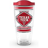 Tervis Texas Tech Red Raiders - First String Made in USA Double Walled Insulated Tumbler Travel Cup Keeps Drinks Cold & Hot, 24oz, Classic