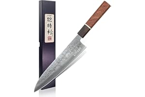 Japan Knife, Japanese Chef Knife - Sharp Kitchen Knife 8'' Gyutou Chef's Knives 9CR18MOV Steel Knife, Unique Gifts for Your L