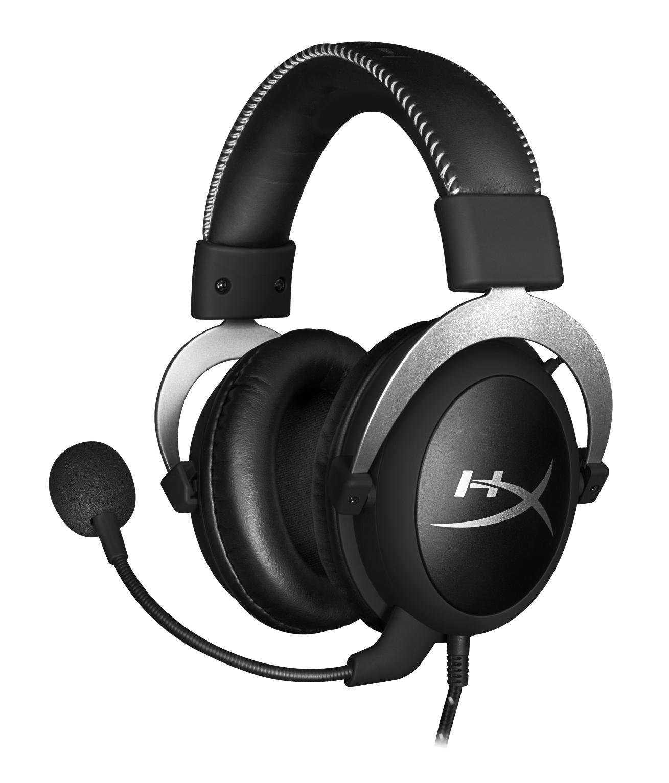 HyperX HX-HSCL-SR Cloud Silver Pro Gaming Headset with in-line volume control for PC/Xbox one/PS4, silver
