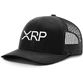 BustedTees XRP Back Mesh Hat Casual Wear Crypto Baseball Cap for Mens &amp; Womens Breathable Mesh Adjustable Snapback Strap