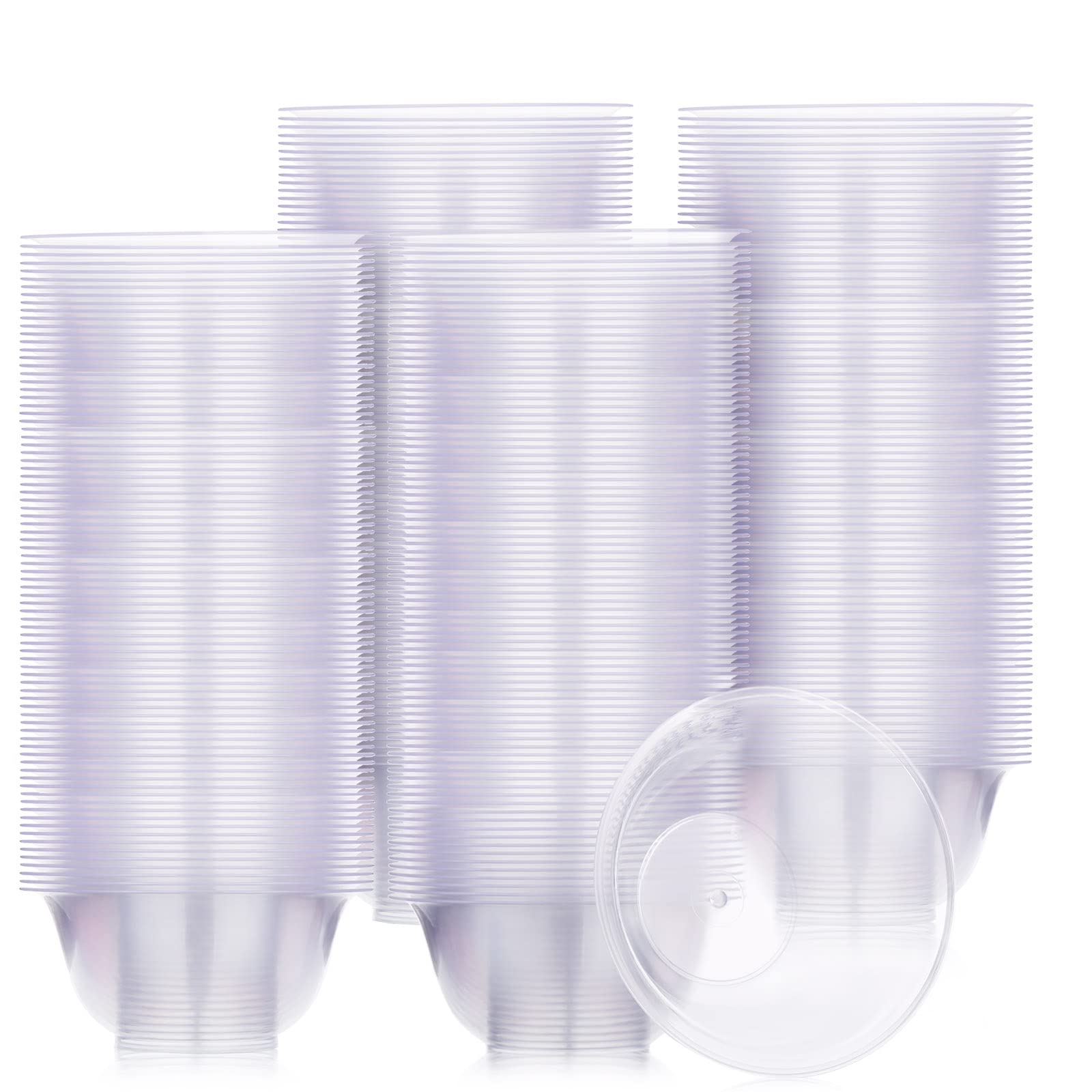 Photo 1 of Potchen 300 Packs 8.5 oz Clear Plastic Bowls Disposable Plastic Bowls for Parties Weddings Serving Container for Candy, Soup, Dessert, Salsa, Ice Cream, Popcorn, Chip