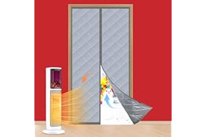 IDUONTIS Thermal Insulated Magnetic Door Curtain for Winter – Fits Opening 36x82 in (Actual 38x83) – Thicker Cotton Draft Stopper, Weatherproof Windproof Soundproof Door Cover, Keeps Cold Out, Energy Saving