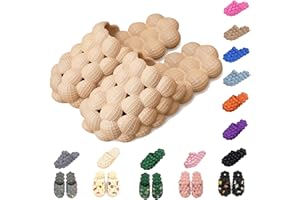 AIMINUO Bubble Slides Slippers for Women Men,Funny Massage Slippers,Golf Ball Slides,Cloud Cushion Thick Sole Spa Slides,Non-slip Stress Relief Reflexology Sandals,Shower Bedroom Slippers