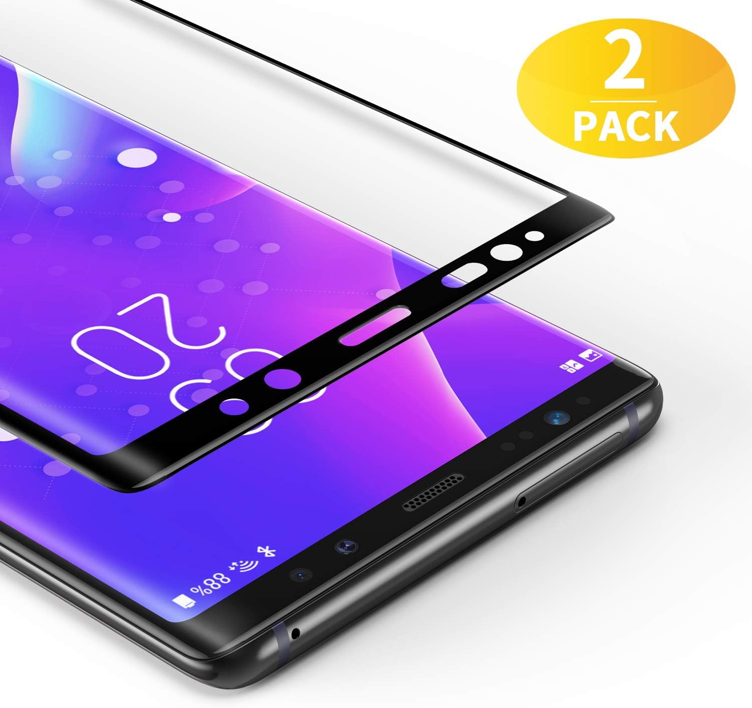 BANNIO Tempered Glass Screen Protector for Samsung Galaxy Note 9, Full Sreen Tempered Glass Screen Protector for Samsung Galaxy Note 9