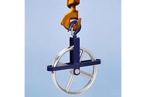 BENUT 12" Aluminum Scaffold Hoist Pulley, 1000 lbs Load Capacity, Fits 5/8"-1" Rope, Safety Locking Hook | for Construction, Renovation, Outdoor Lifting, Smooth and Secure Operation