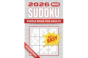 All Easy Sudoku: Large Print Two Puzzles Per Page For Adults And Seniors With Solutions