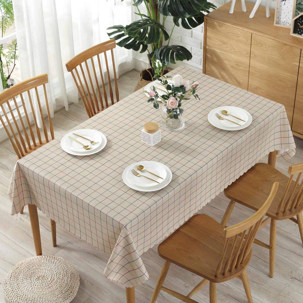 HKPLDE wasserdichte PVCTischdecke, ölbeständige, auslaufsichere Vinyl