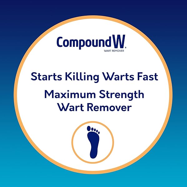 COMPOUND W MAXIMUM STRENGTH ONE STEP PLANTAR WART FOOT PADS WITH SALICYLIC ACID, SELF-ADHESIVE, CUSHIONED AND WATERPROOF PLANTAR WART TREATMENT, 20 COUNT