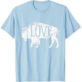 American Vintage Buffalo Silhouette Love Bison T-Shirt