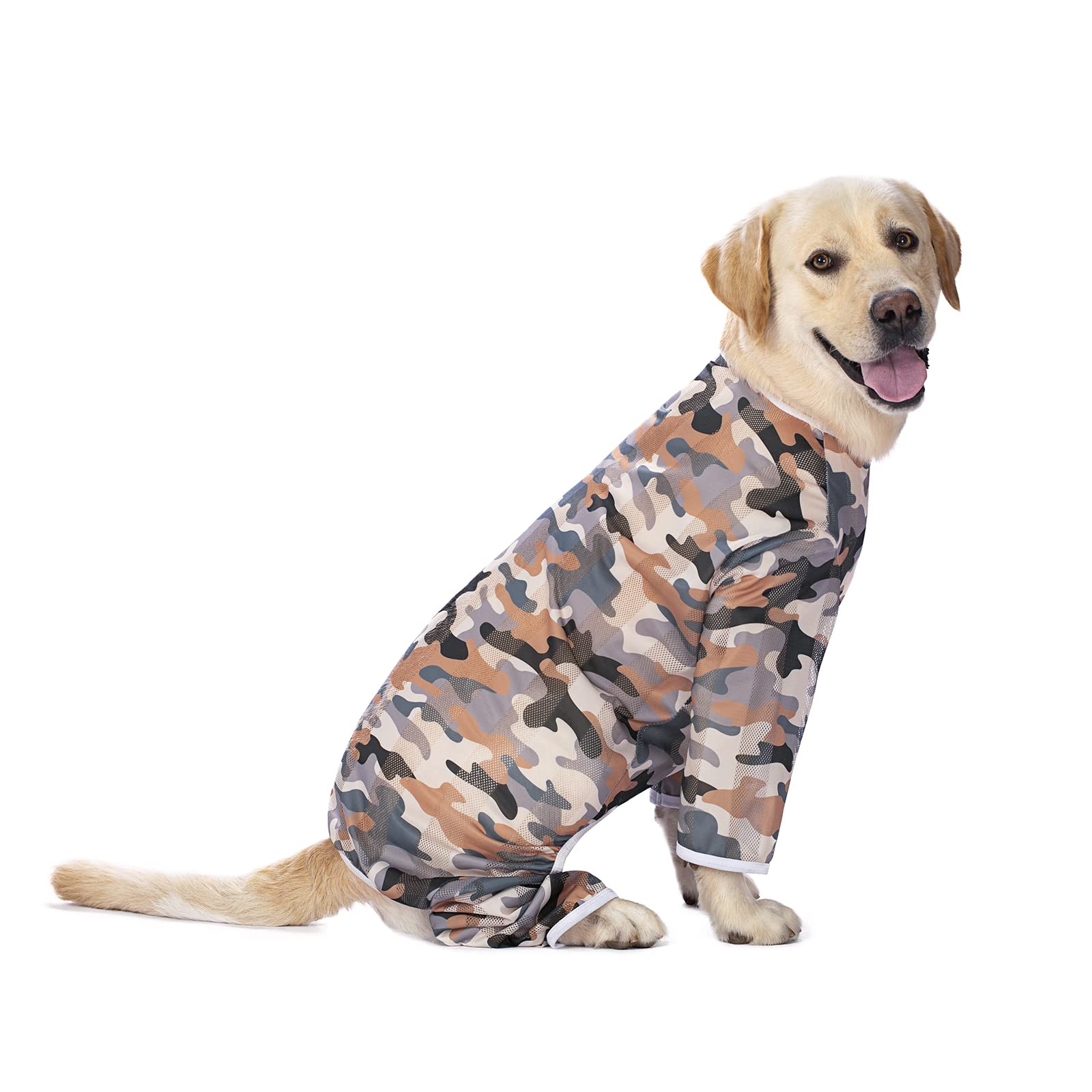 Photo 1 of Miaododo Lightweight Recovery Surgery Recovery Suit for Large Medium Dogs,Camouflage Quick Dry Dog T-Shirts Bodysuit Pajamas PJS Full Body for Shedding, Prevent Licking, Wound Protection (28)