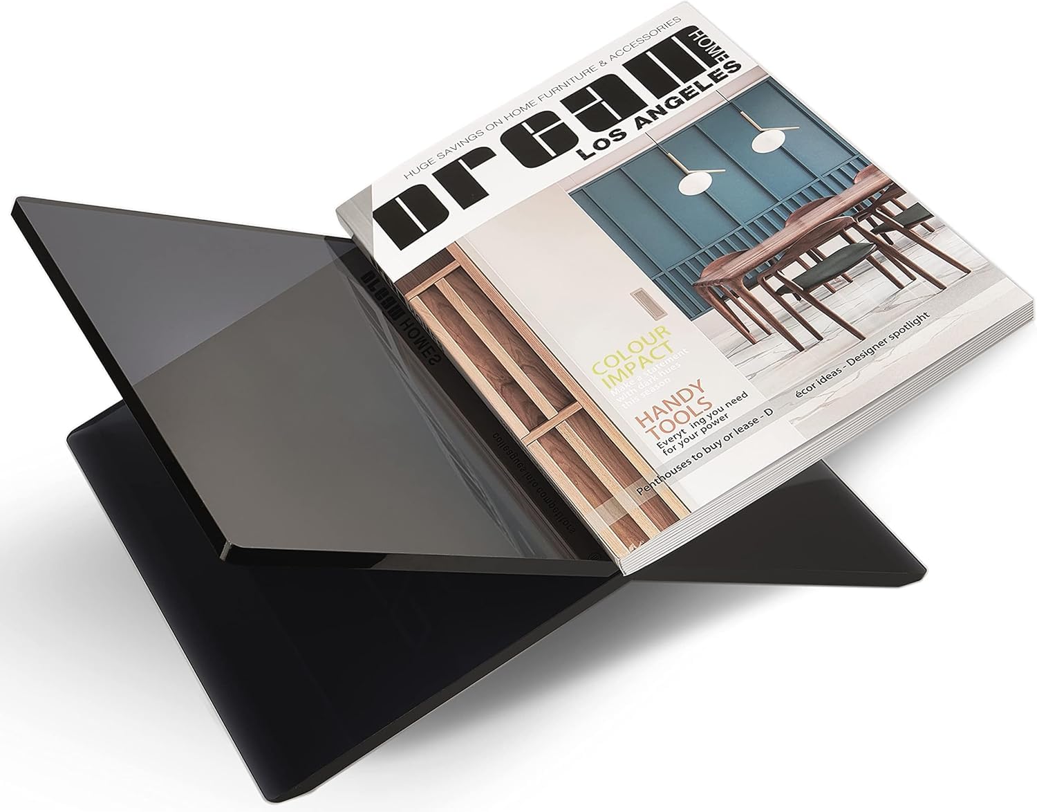 Photo 1 of Honygebia Black Acrylic Book Stands - Cross Frame Acrylic Book Holder, Open Bookstand for Display and Reading, Suitable for Art, Bible, Cookbook, Easel, Magazine, Textbooks 12.5" x 9.5" x 5.5"