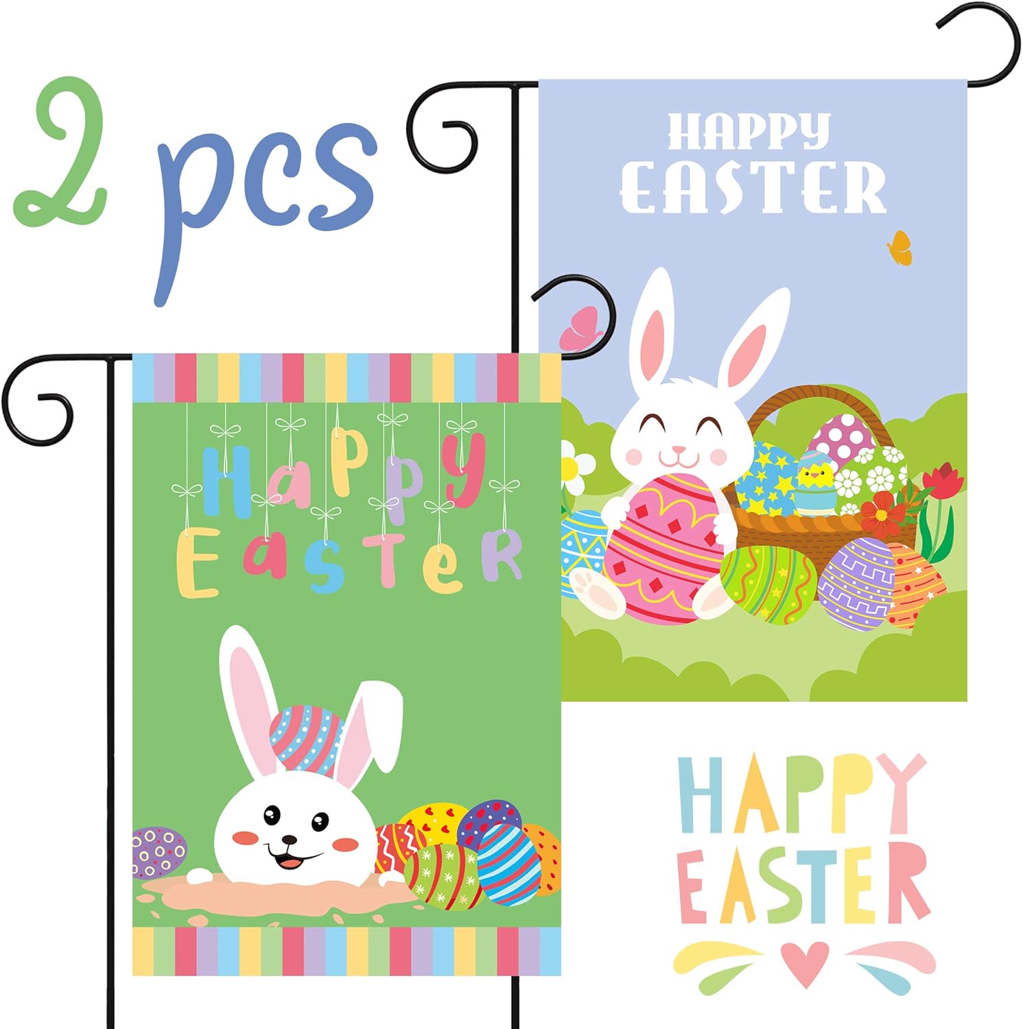 Best Garden Flag Double Sided Bunnies