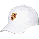 Porsche Crest Logo White Baseball Cap