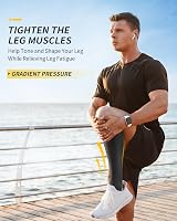 Cambivo Compression Socks 2 Pairs Men Women Flight Running Calf Ankle Support view 7