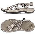 Viakix Womens Walking Sandals: Cute Stylish Comfy Athletic Sport Outdoor Hiking Sandal for Trekking Water Outdoor Beach With Arch Support for Womens Ladies