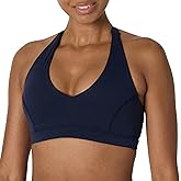 Amazon Essentials Womens Active FormFlex Buttery Soft Light Support Halter V-Neck Sports Bra