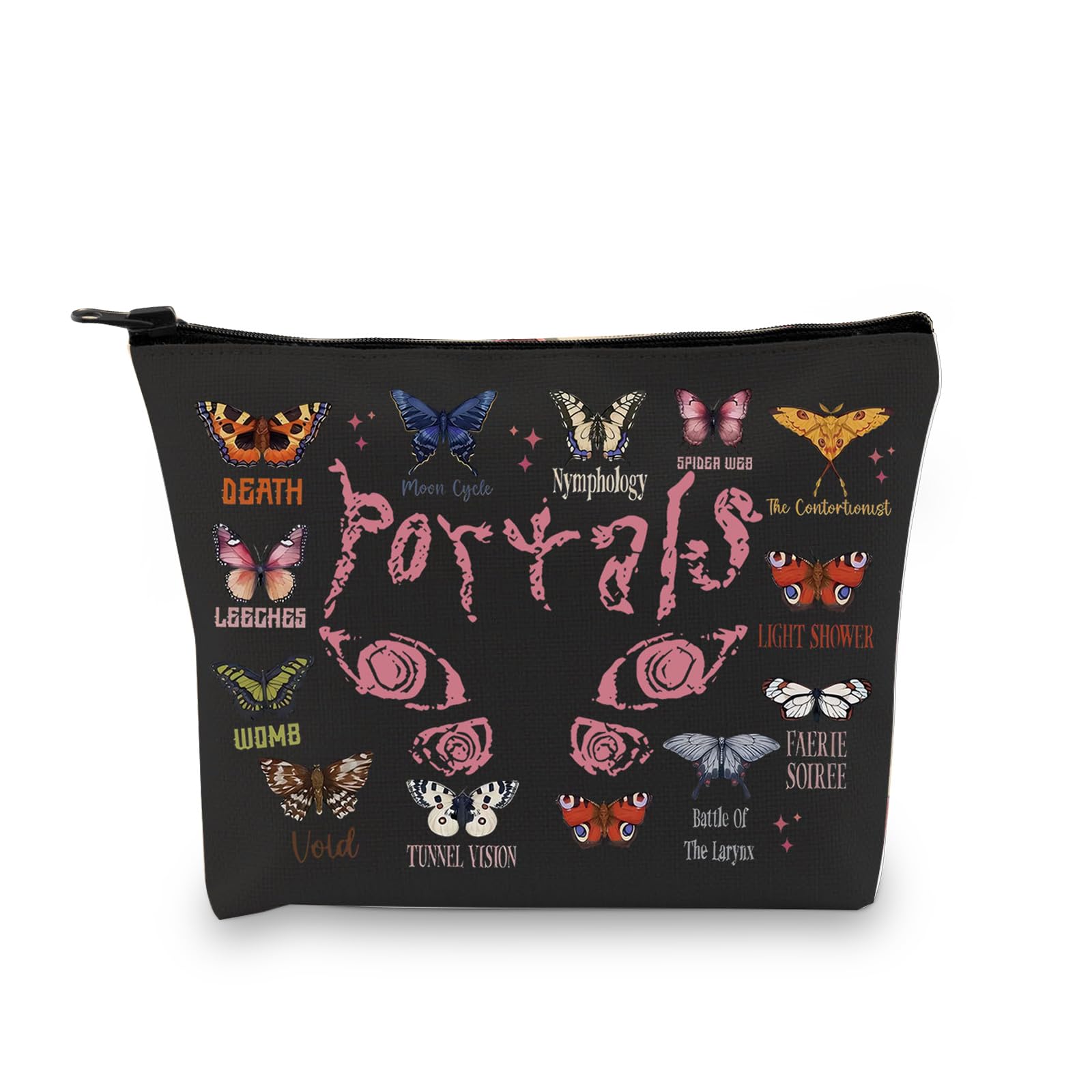 Singer Merch Music Lover Fans Makeup Bag - Fashion Album Inspired Gift Toiletry Bag (MB, Por Black Bag-PY2)