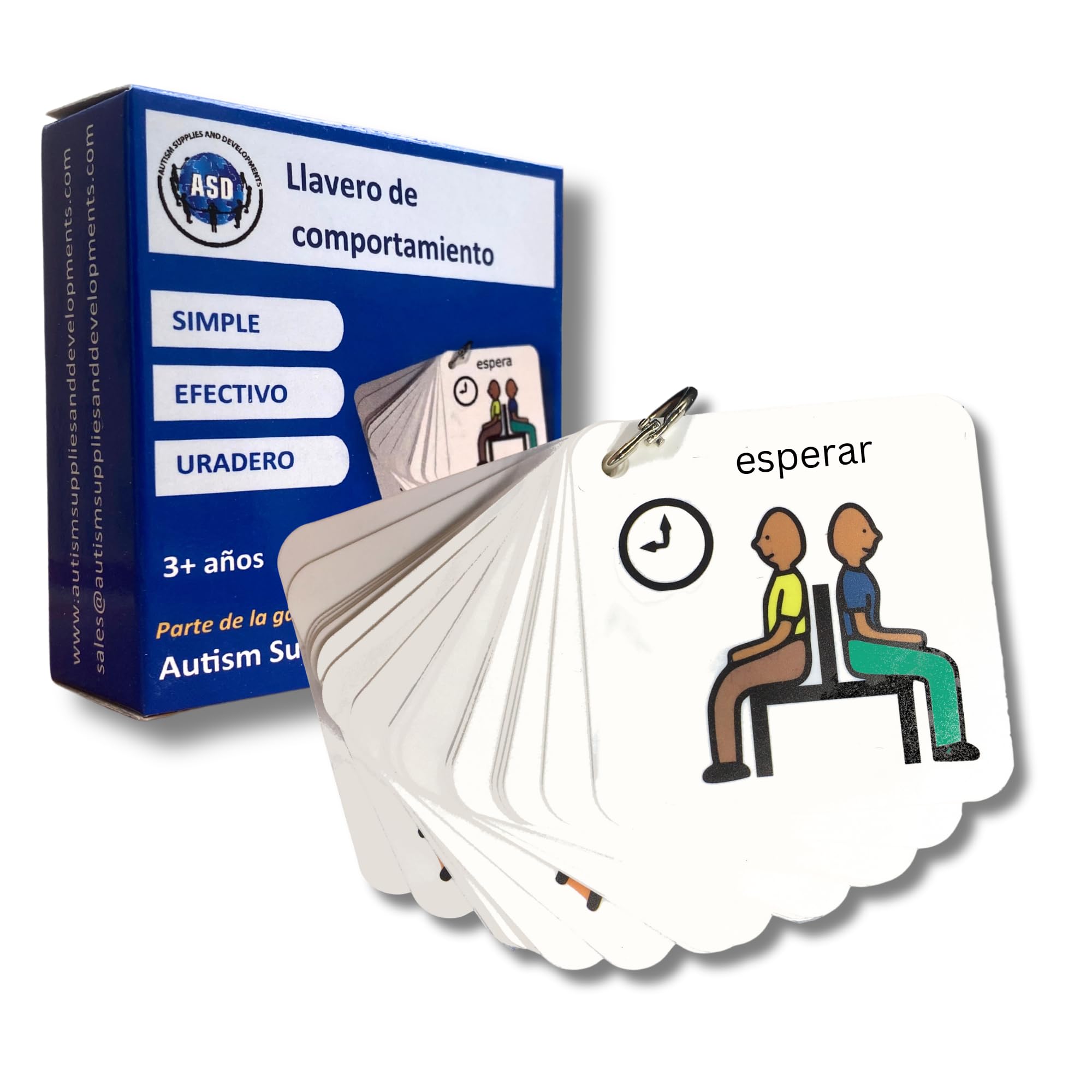 Plastic Visual Behaviour Keyring (Spanish)