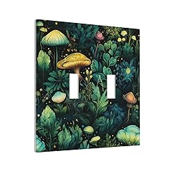 Sghxwp Green Dark Forest Mystical Mushroom Double