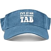 Delouta Put It On My Husbands Tab Cap Sun Visor Hats for Teens Visors Trendy Sun Protection Cap Lake Blue, One Size-Medium