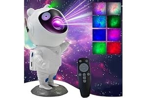 MEVOLSON Astronaut Galaxy Projector Space Star Projector Night Light,360° Adjustable Cute Panda Astronaut Galaxy Projector Lights Starry Nebula Ceiling LED Lamp for Bedroom Home Kids Room Decor Aesthetic