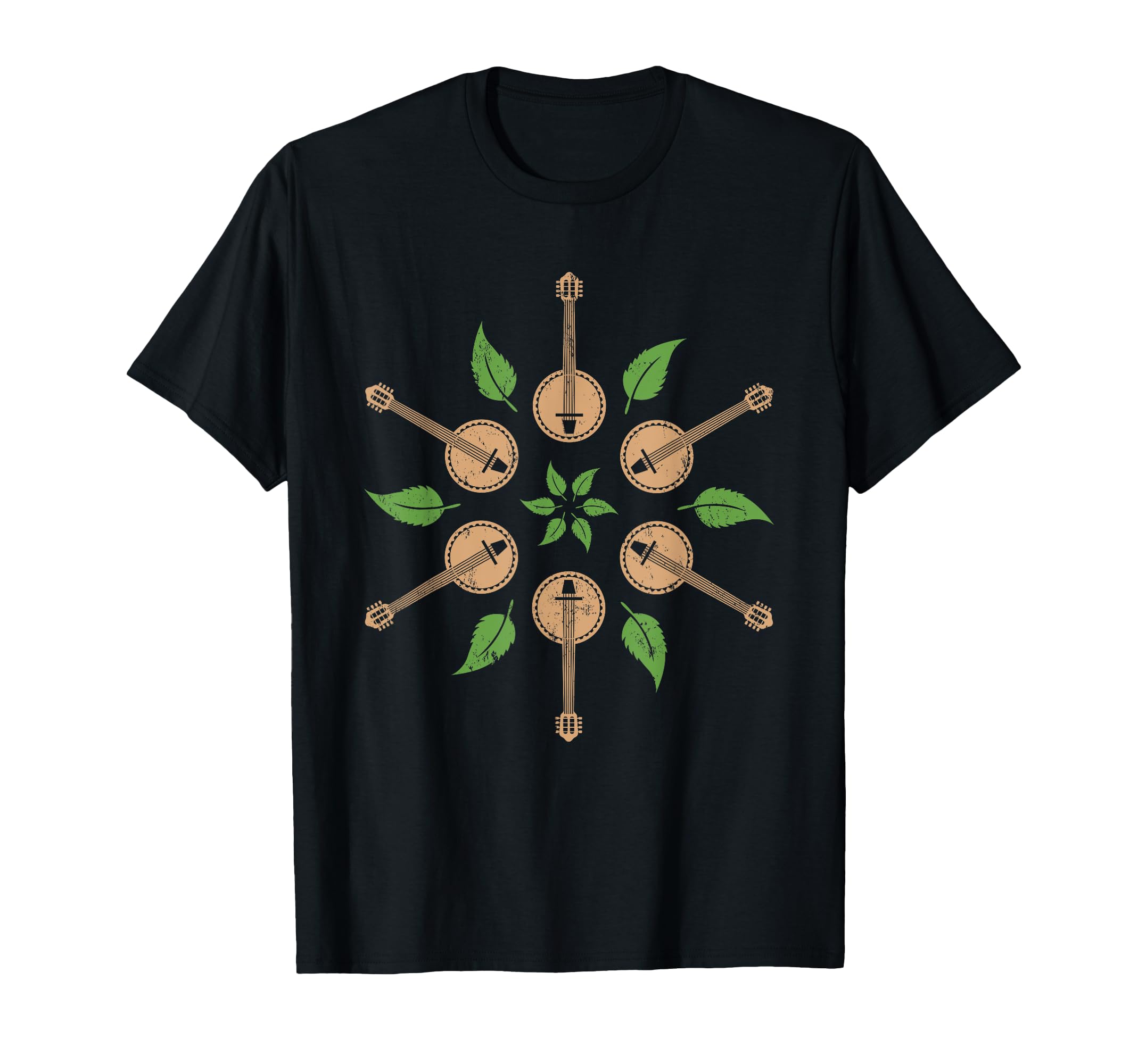 Banjo Mandala Bluegrass Banjo Guitar T-Shirt
