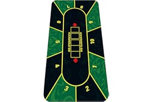 nuveti 47 x 24Inch Poker Mat Poker Table Top, Portable Texas Hold'em Poker Table Topper, Foldable Poker Table Tops Non-Slip Rubber Bottom for Card Games, Blackjack
