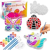 Stepping Stone Painting Kit for Kids Ages 4-8, Paint Your Own Garden Stones | Summer Craft Activity • Outdoor Painting Fun • 