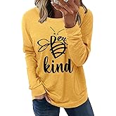 onlypuff Long Sleeve Shirts for Women Fall Fashion Tops Clothing